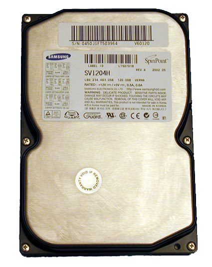 SV1204H | Samsung Spinpoint V60 120GB 5400RPM 2MB Cache ATA/IDE-100 3.5 Hard Drive