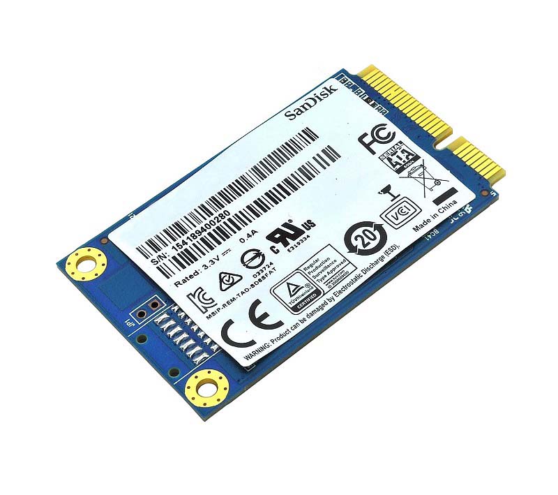 SD8SFAT-032G-1122 | SanDisk Z400S Series 32GB mSATA MLC 1.8 Solid State Drive (SSD)