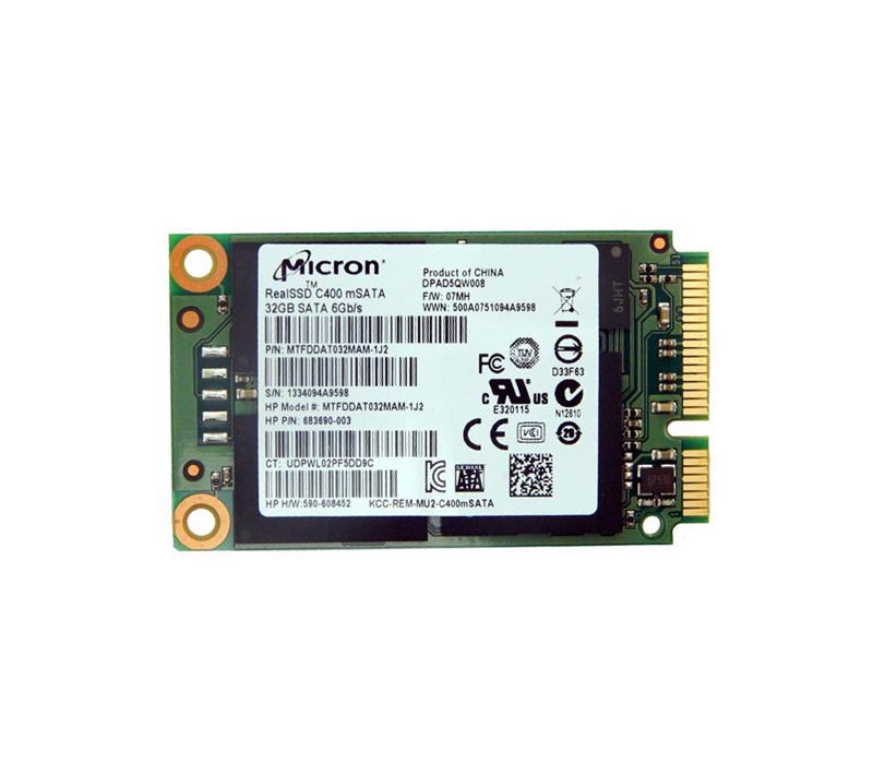 683690-003 | HP 32GB mSATA 6GB/s 1.8 Solid State Drive (SSD)