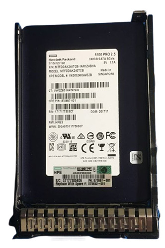 875503-B21 | HPE 240GB SATA 6Gb/s Read-intensive 2.5 (SFF) Hot-pluggable SC Digitally Signed Firmware Solid State Drive (SSD) - NEW