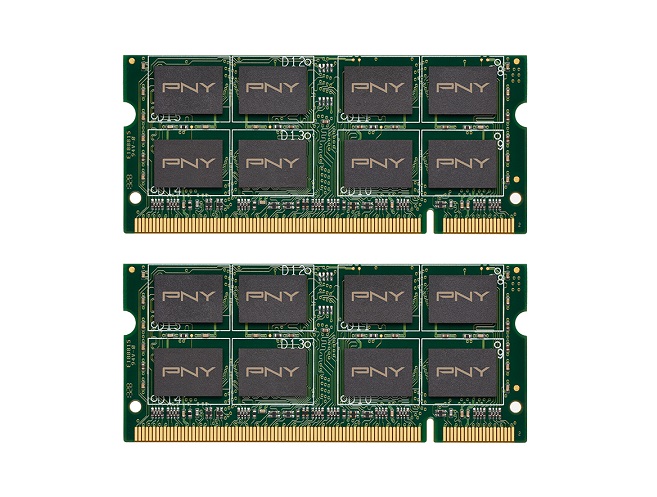 MN2048KD2-667 | PNY 2GB Kit (2 X 1GB) PC2-5300 DDR2-667MHz non-ECC Unbuffered CL5 200-Pin SoDimm 1.8V Dual Rank Memory