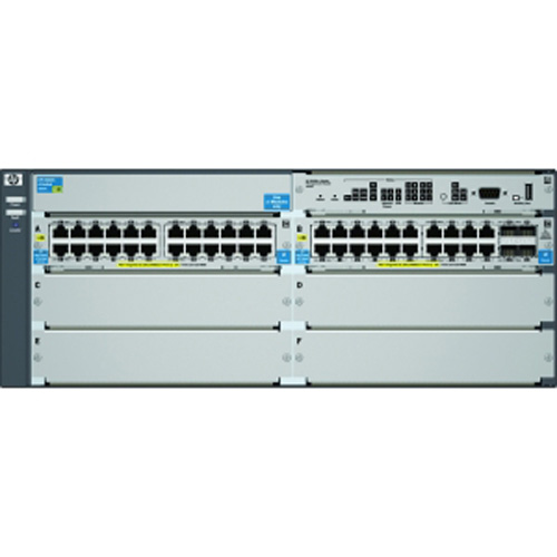 J9539A | HP J9539A E5406-44G-Poe+/4G-SFP V2 Zl Switch - Switch - L4 - Managed - 44 X 10/100/1000 + 4 X SFP - Rack-Mountable - Poe -