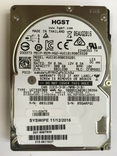 HUC101890CSS201 | Hitachi 900GB 10000RPM SAS 12 Gbps 2.5 128MB Cache Ultrastar Hard Drive