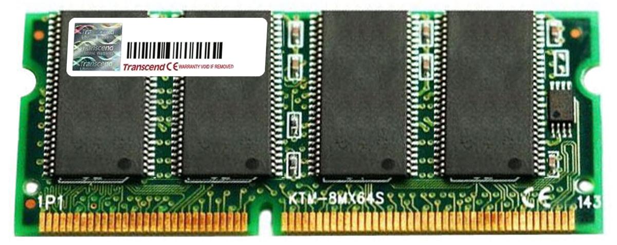 TS16MSS64V8C2 | Transcend 128MB 100MHz PC100 non-ECC Unbuffered CL2 144-Pin SoDimm 3.3V Memory Module