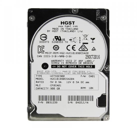 0B31239 | Hitachi Ultrastar C10K1800 900GB 10000RPM SAS 12GB/s 128MB Cache (SE) 2.5 Hard Drive