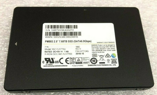 MZ-7LH7T60 | Samsung PM883 Series 7.68TB SATA 6Gb/s 2.5 Internal Enterprise Solid State Drive (SSD) - NEW