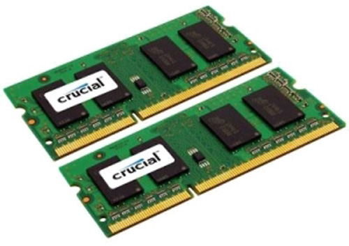 CT2K4G3S1067M | Crucial 8GB (2X4GB) 1066MHz PC3-8500 CL7 non-ECC Unbuffered DDR3 SDRAM SoDIMM Memory Kit for Apple Device - NEW