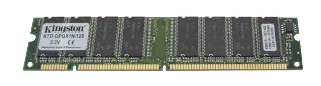 KTD-OPGX1N/128 | Kingston 128MB 100MHz PC100 non-ECC Unbuffered CL2 168-Pin DIMM 3.3V Memory Module