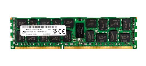 MT36JSF2G72PZ-1G9P1 | Micron 16GB DDR3-1866MHz PC3-14900 ECC CL13 240-Pin DIMM Dual Rank Memory Module