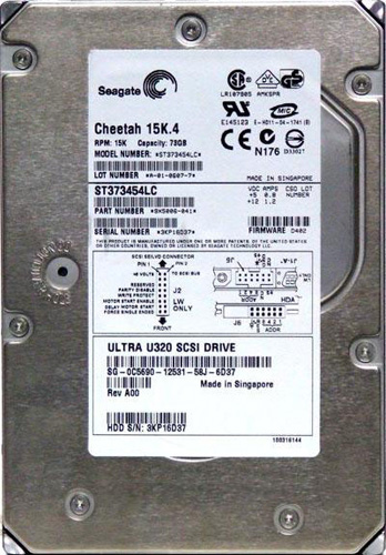 ST373454LC | Seagate Dell Cheetah 73.4GB 15000RPM Ultra-320 SCSI SCA-2 80-Pin Hot-pluggable 3.5 Low Profile Hard Drive