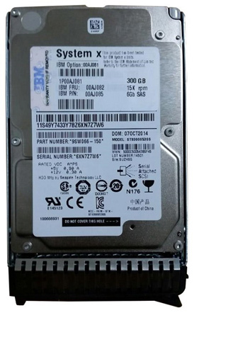 00AJ083 | IBM 300GB 15000RPM SAS 6Gb/s 2.5 Hot-pluggable Hard Drive - NEW