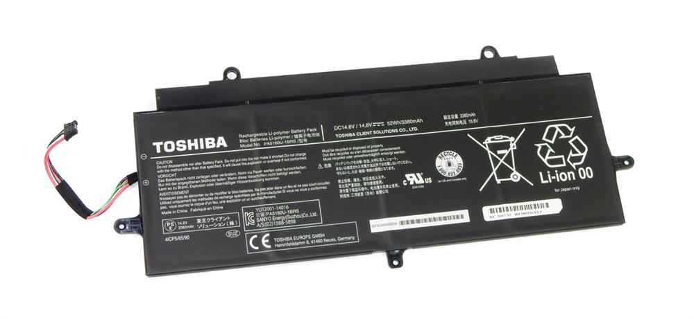 PA5160U-1BRS | Toshiba 3380mAh 14.8-Volts 52Wh Laptop Battery for KIRABook