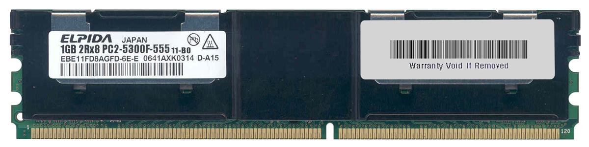 EBE11FD8AGFD-6E-E | Elpida 1GB DDR2-667MHz PC2-5300 Fully Buffered CL5 240-Pin DIMM 1.8V Memory Module